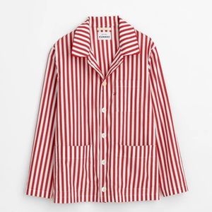 Alex Mill’s P’Jimmies night shirt in red stripped xs